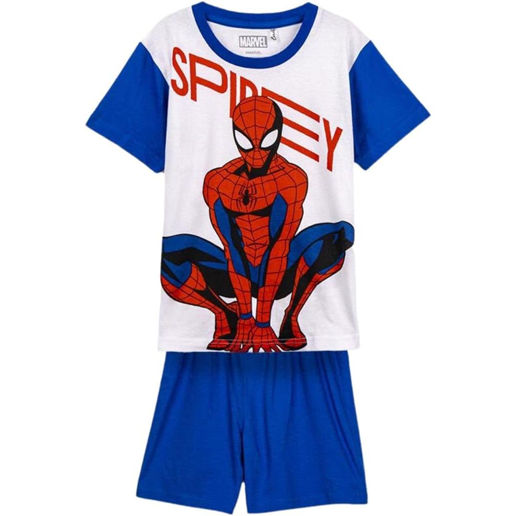 Cerdá Pijama Corto Spiderman Azul | Calidad y Comodidad