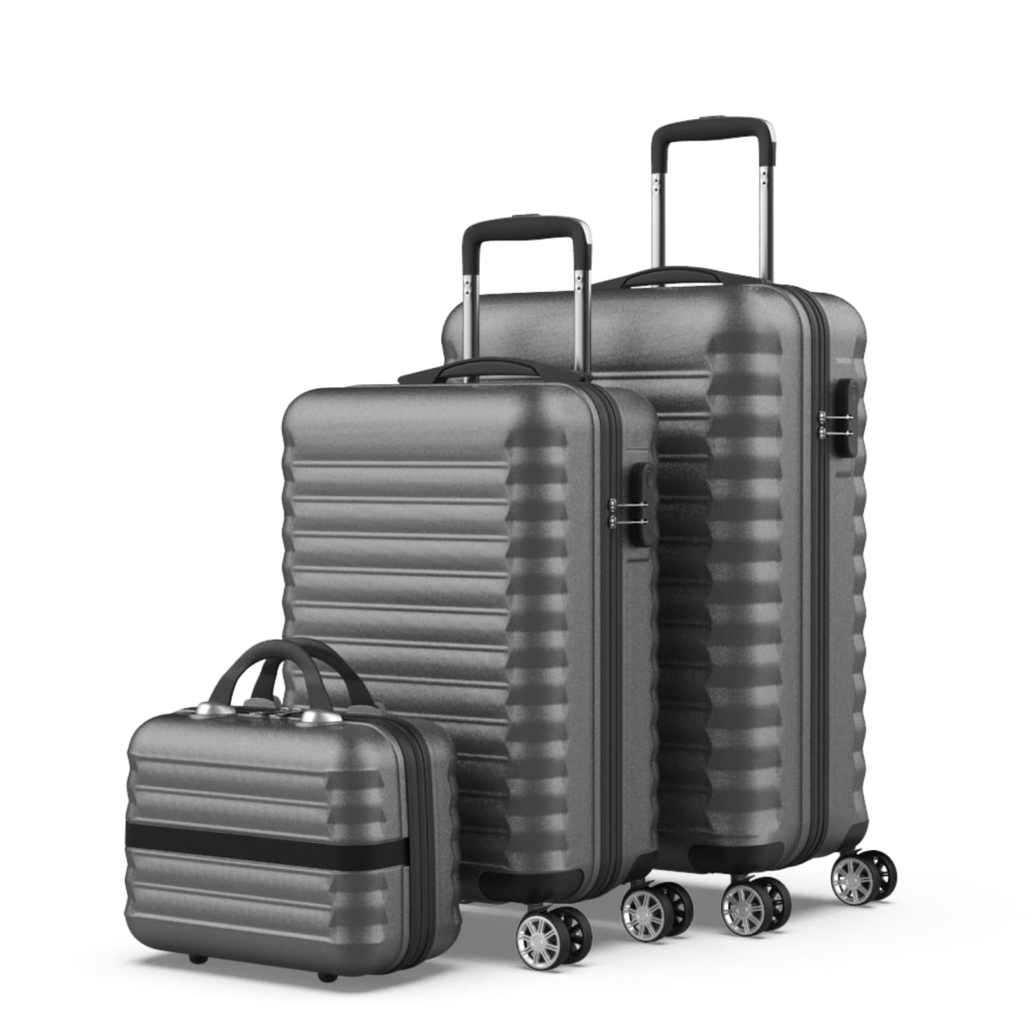 Numada Juego de Maletas Upfly  3pzs ABS Maleta Cabina 53cm, Mediana 63cm y Neceser