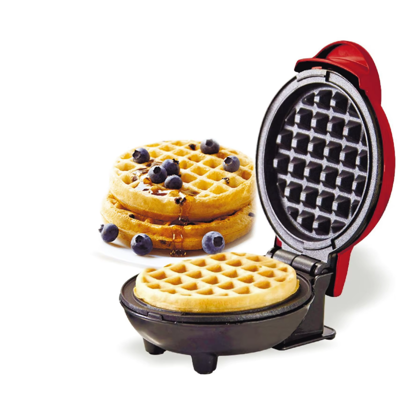 TK Máquina de gofres eléctrica para el desayuno, Mini olla para gofres, horno para pasteles, huevos, burbujas