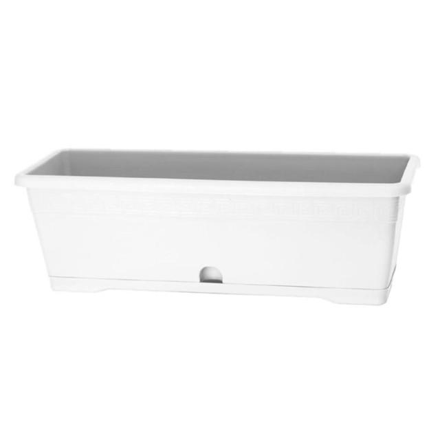 C.A | Macetero Rectangular de Plástico | Modelo VERSILIA | Para Balcón, Jardín y Terraza