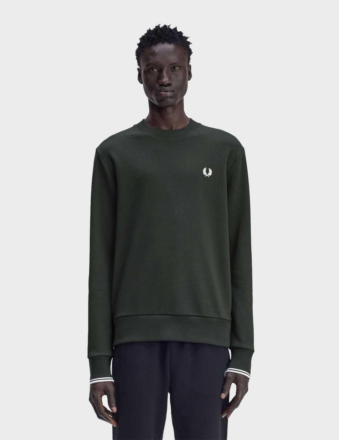 Fred Perry sudadera verde para hombre