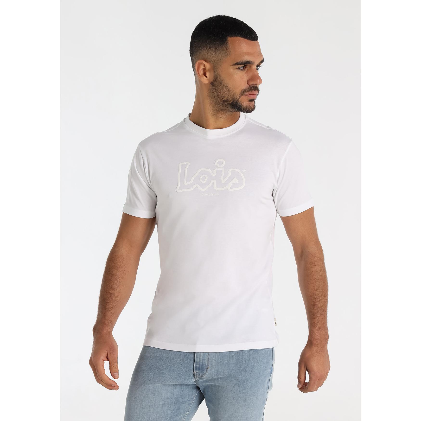 LOIS JEANS - Camiseta básica - Estampado logo con relieve de manga corta