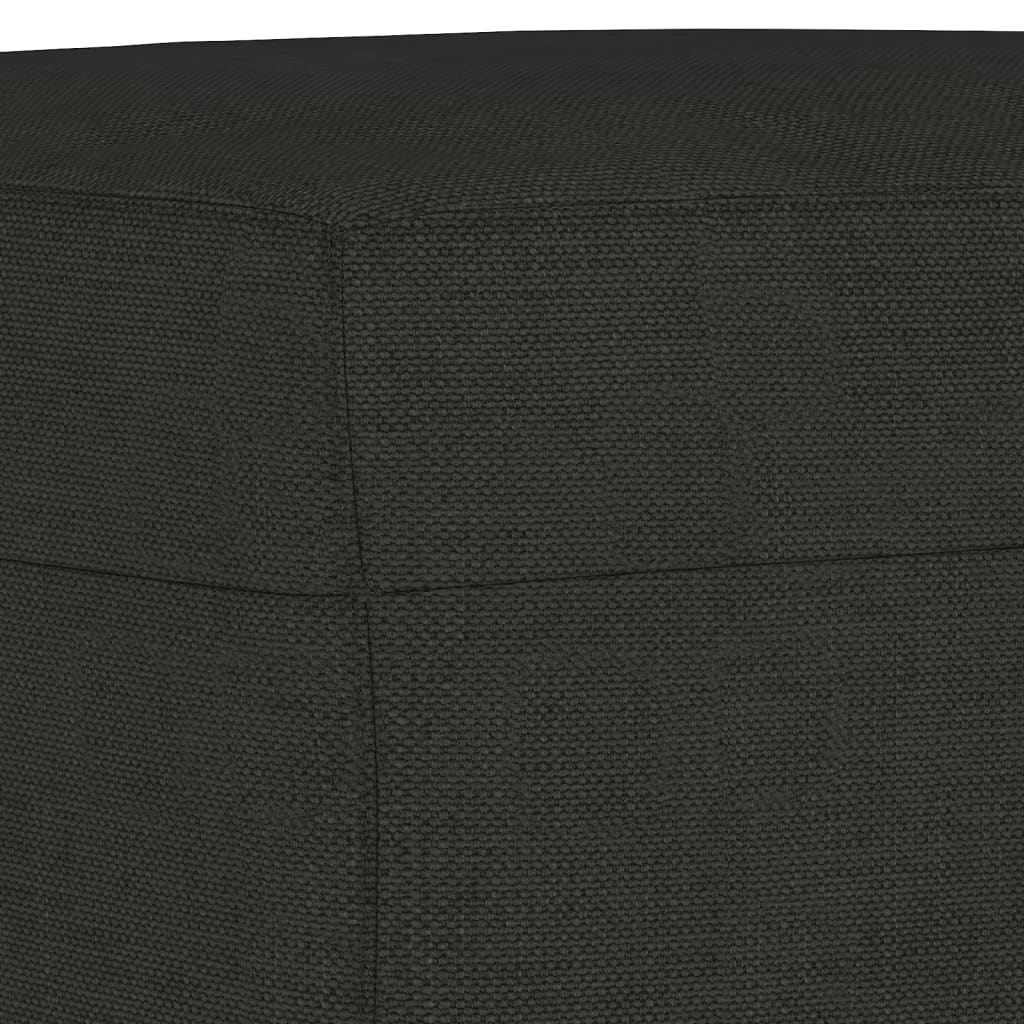 vidaXL Juego de sofás con cojines 3 piezas tela negro