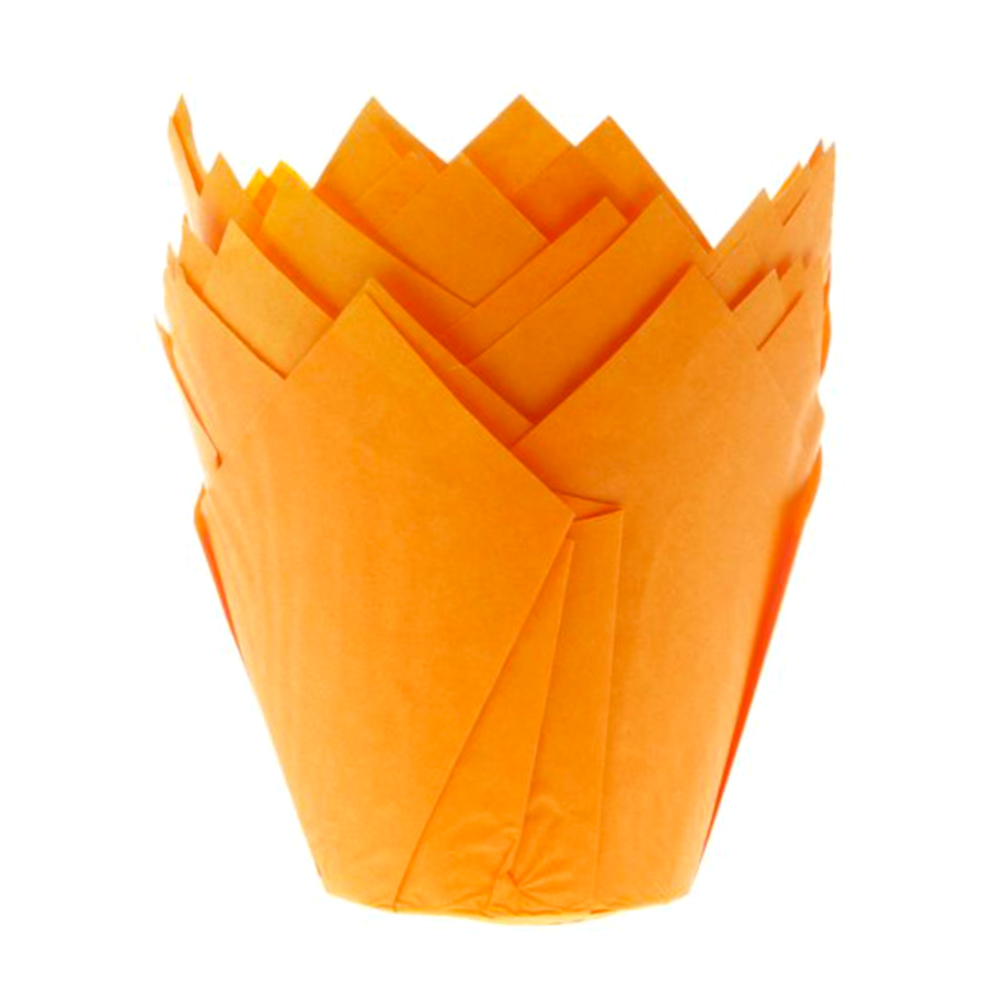 Glotomania - Tulipas para Muffins House Of Marie - Naranjas - Papel de Alta Calidad - Apto para Horno