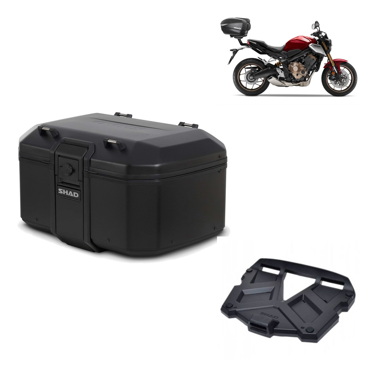 Baul Tr55 Pure Black + Parrilla Terra Pl KIT-569391