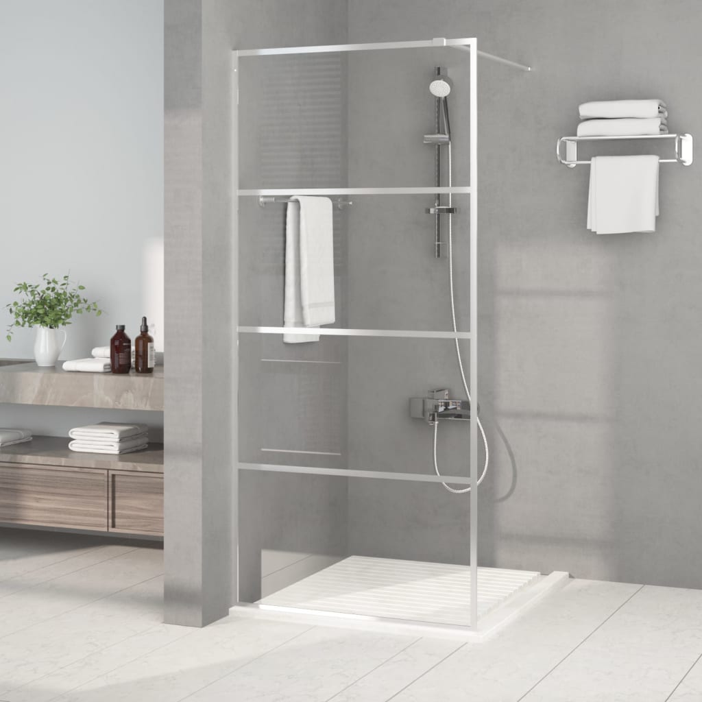 vidaXL Mampara de Ducha Vidrio ESG Transparente Baño Cuarto Accesorios Color Blanco, Plateado, Negro y mas