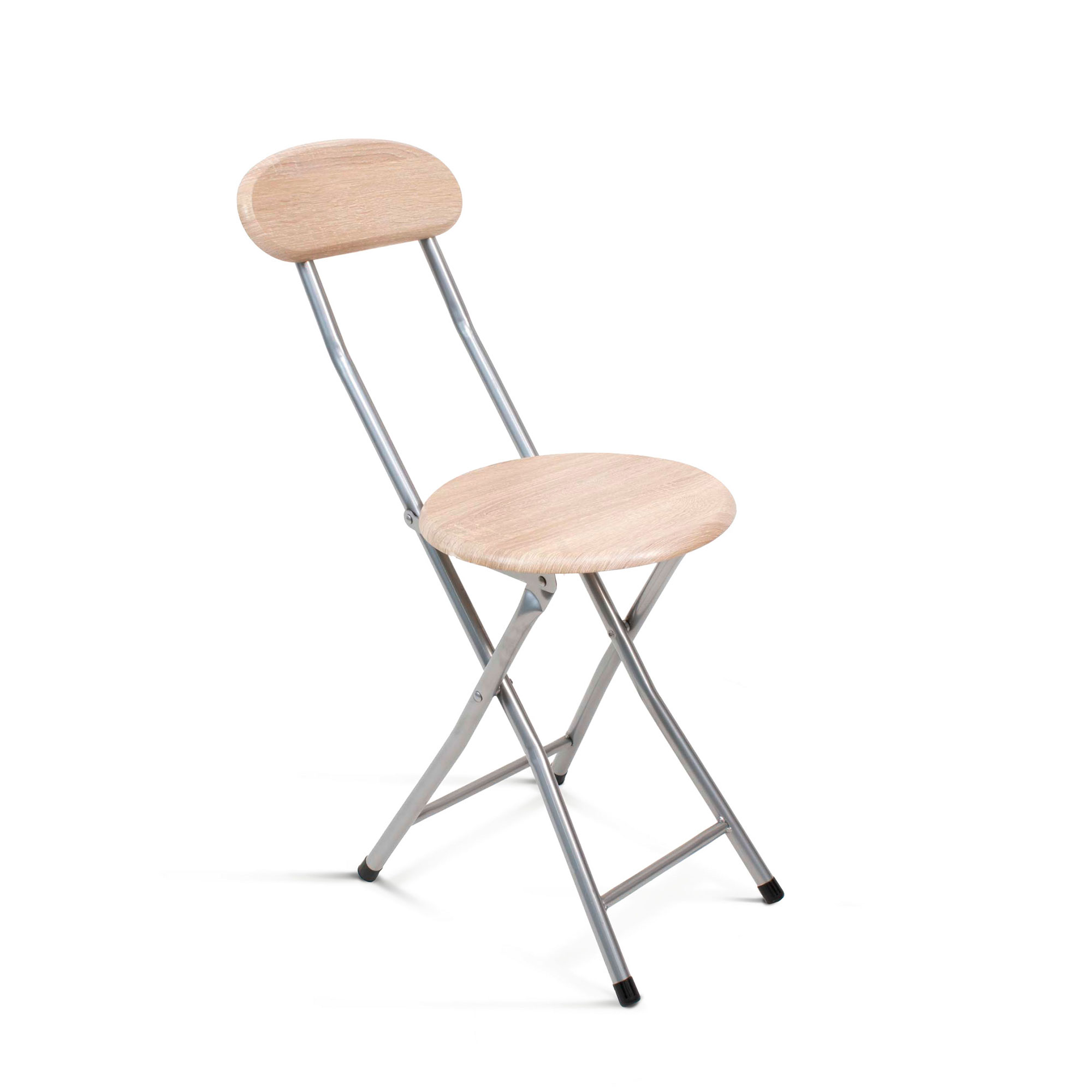 THE SECRET HOME - Set de 1, 2, 4 y 6 Sillas Plegables de Cocina en Metal y Madera - Alto. 74 cm x Diámetro. Ø30 cm - 3 Modelos