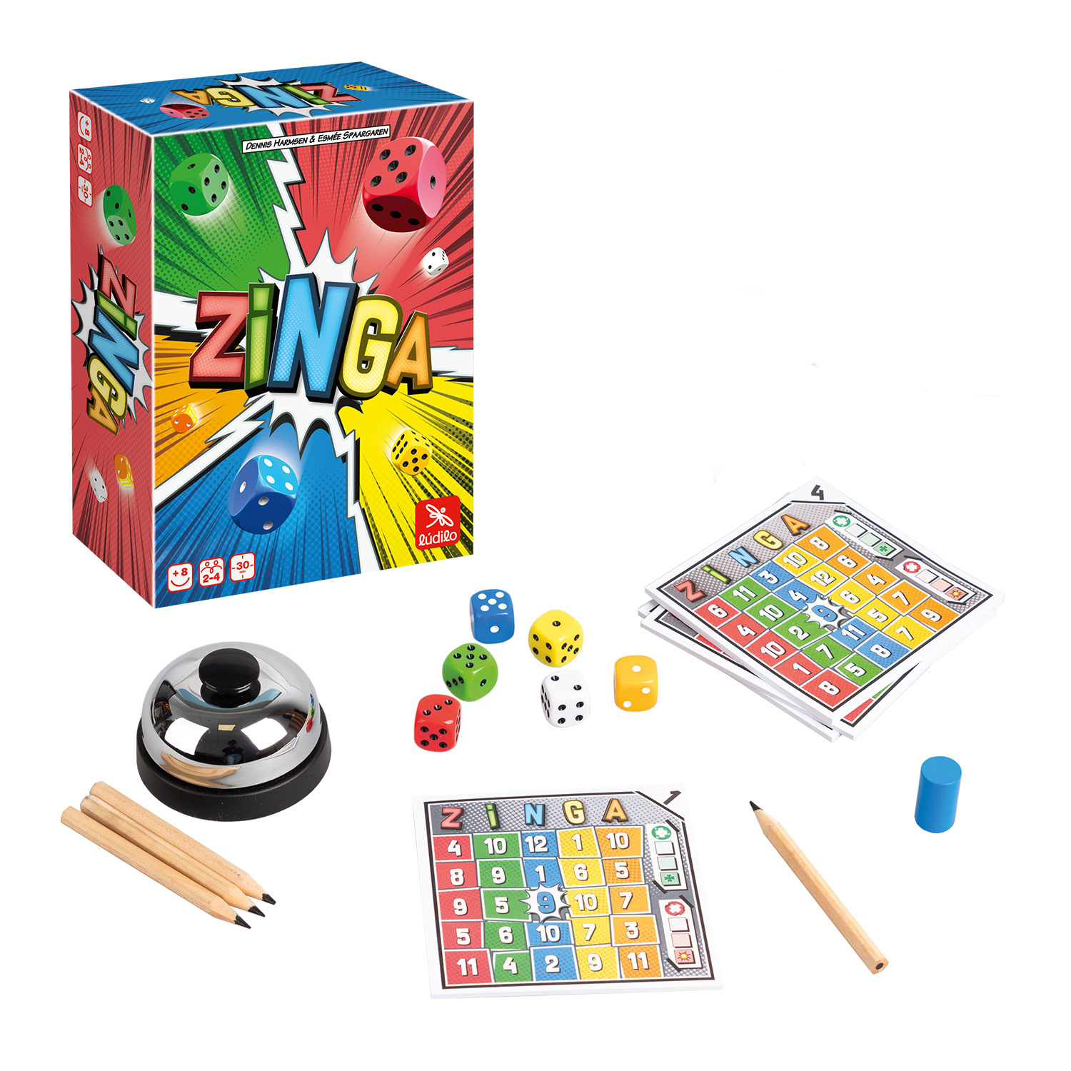 Ludilo - Zinga  Juegos De Mesa Niños 8 Años O Más  Juegos De Mesa Adulto Y Niño  Juegos para Niños Y Adultos  Juegos De Mesa para 2 A 4  Regalo Niño 8 Años O Más