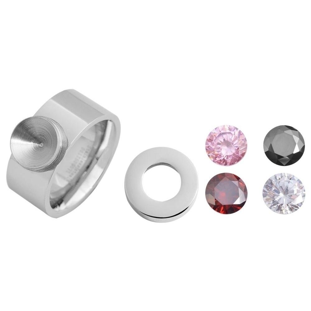 Akzent® Anillo Feminino em Aço Inoxidável - Tam.62 - 0038