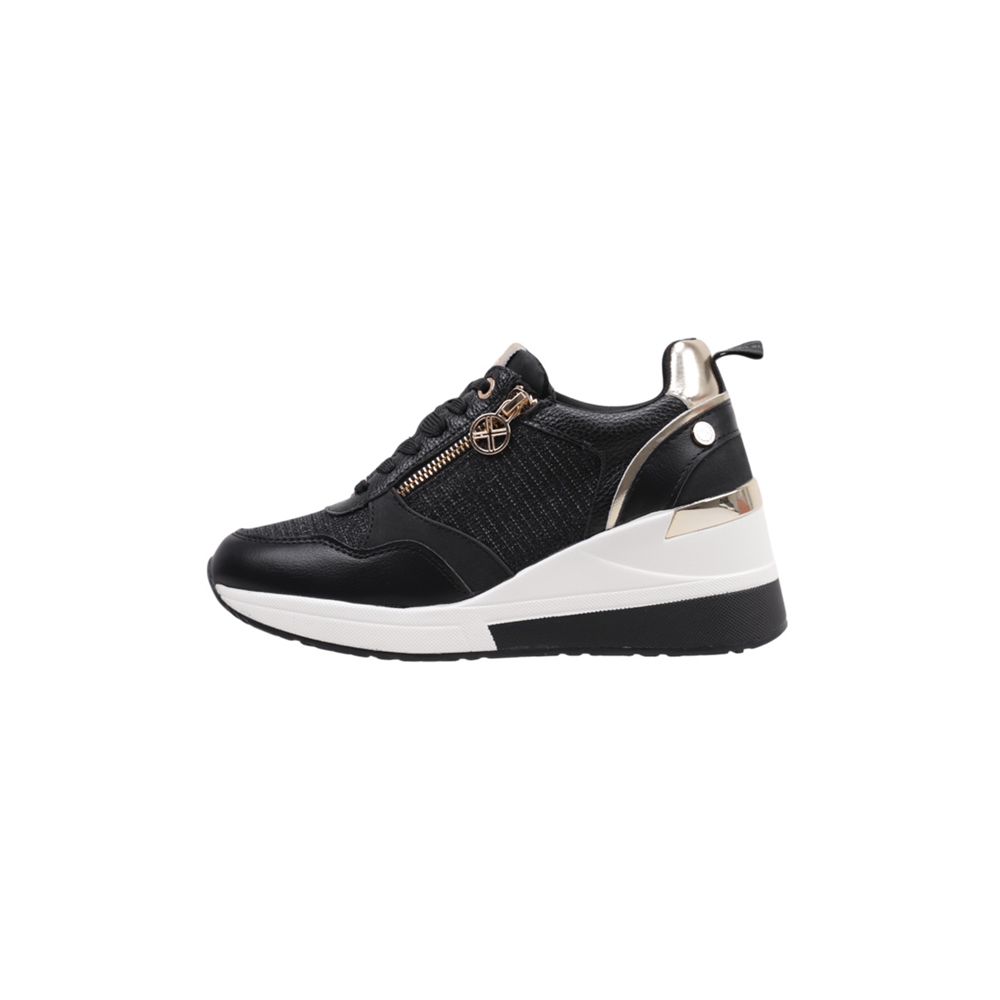 Xti 14371701 Deportivas Con Cuña Mujer Negro