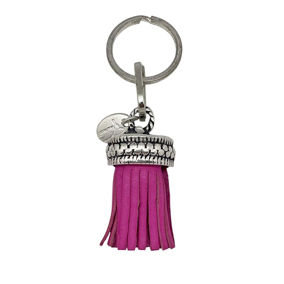 Llavero Flecado1 en piel fuschia