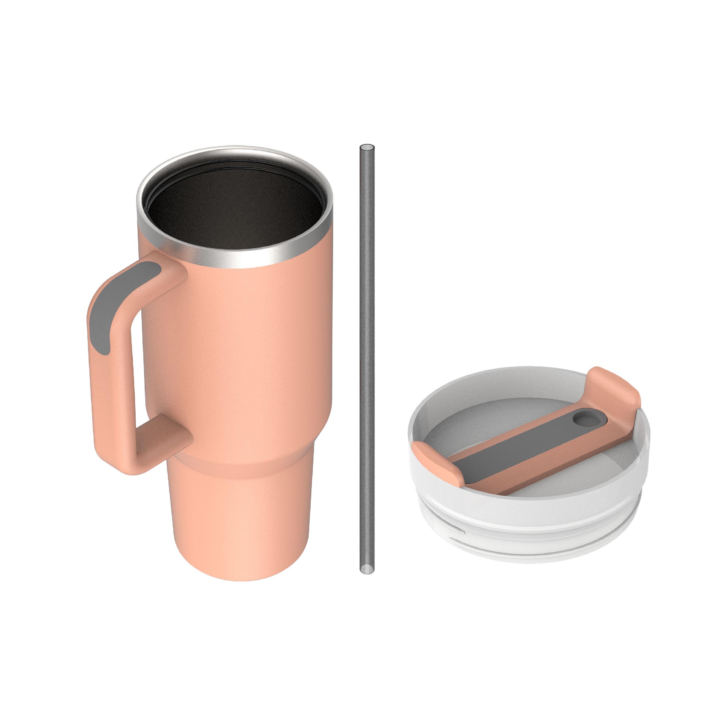 Taza Termo de viaje. Taza de viaje .1,2L (10 Colores) y Te para Llevar en Mano o en Coche - Taza Térmica de Acero Inoxidable con Tapa .Taza Termo Café o Té . Botella, Vaso (QC1200 BOTELLA)