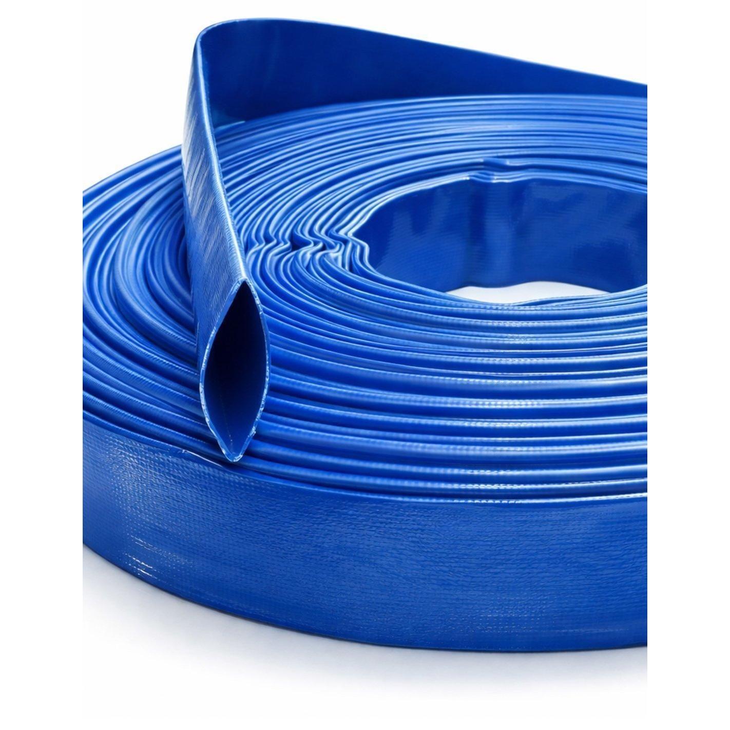 Rollo Manguera Plana Reforzada Arin Flat de PVC Azul | Alta Presión