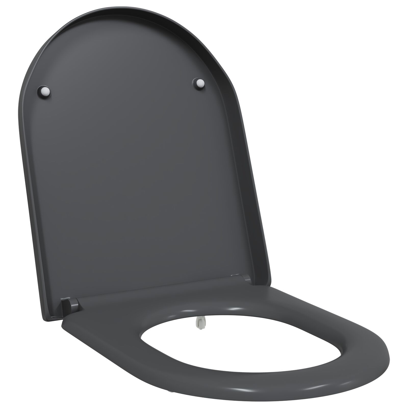 Asiento de inodoro de liberación rápida vidaXL con cierre suave Duroplast Antracita
