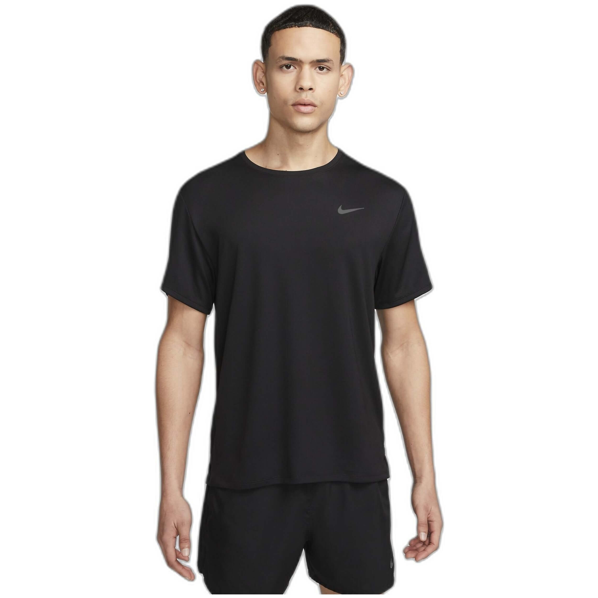 Camiseta de Manga Corta Nike Dri-Fit Uv Miler para hombre en color negro