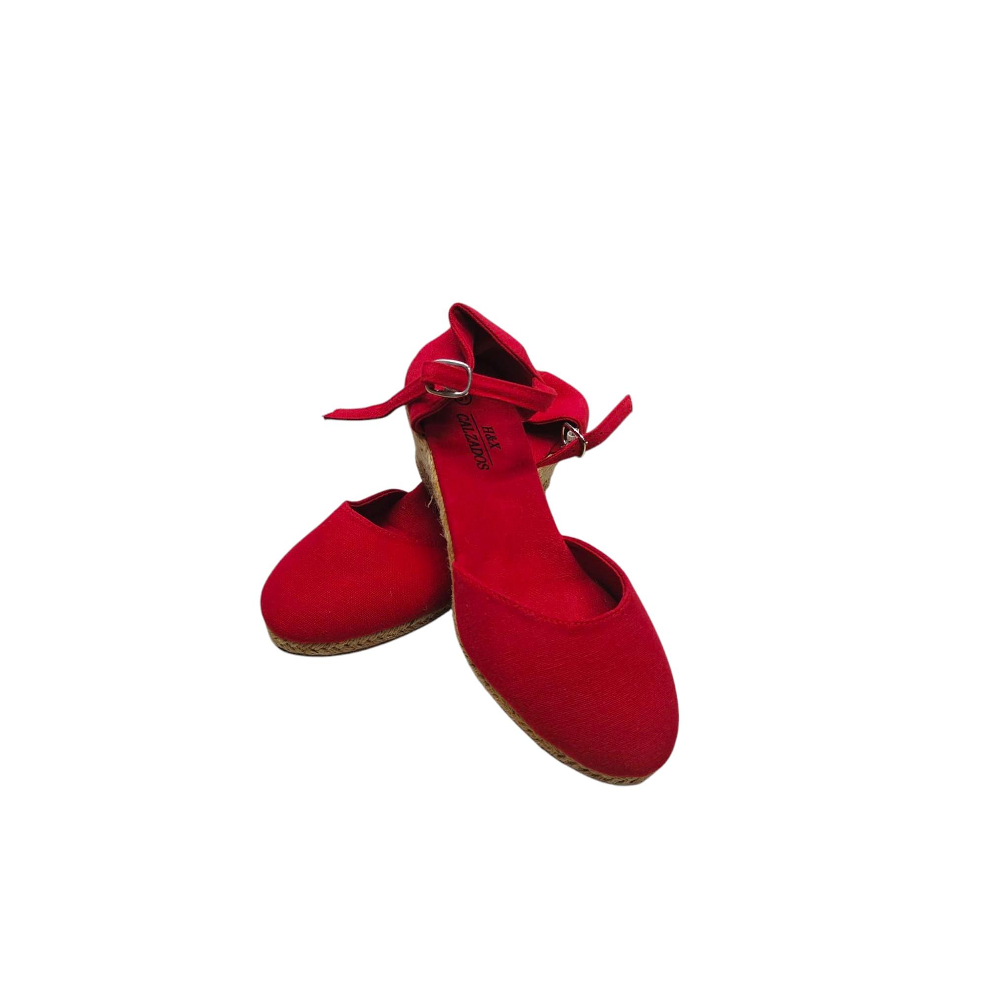 Zapatilla de Esparto para Ferias Sandalias Cuñas de Yute Clásicas para Mujer gran surtidos de colores Altura de 3cm,6cm y 9cm Cierre de Hebilla al Tobillo. Espartos para Feria. Planta Interior Acolchada en Tela calidad de confianza garantizada 36-41