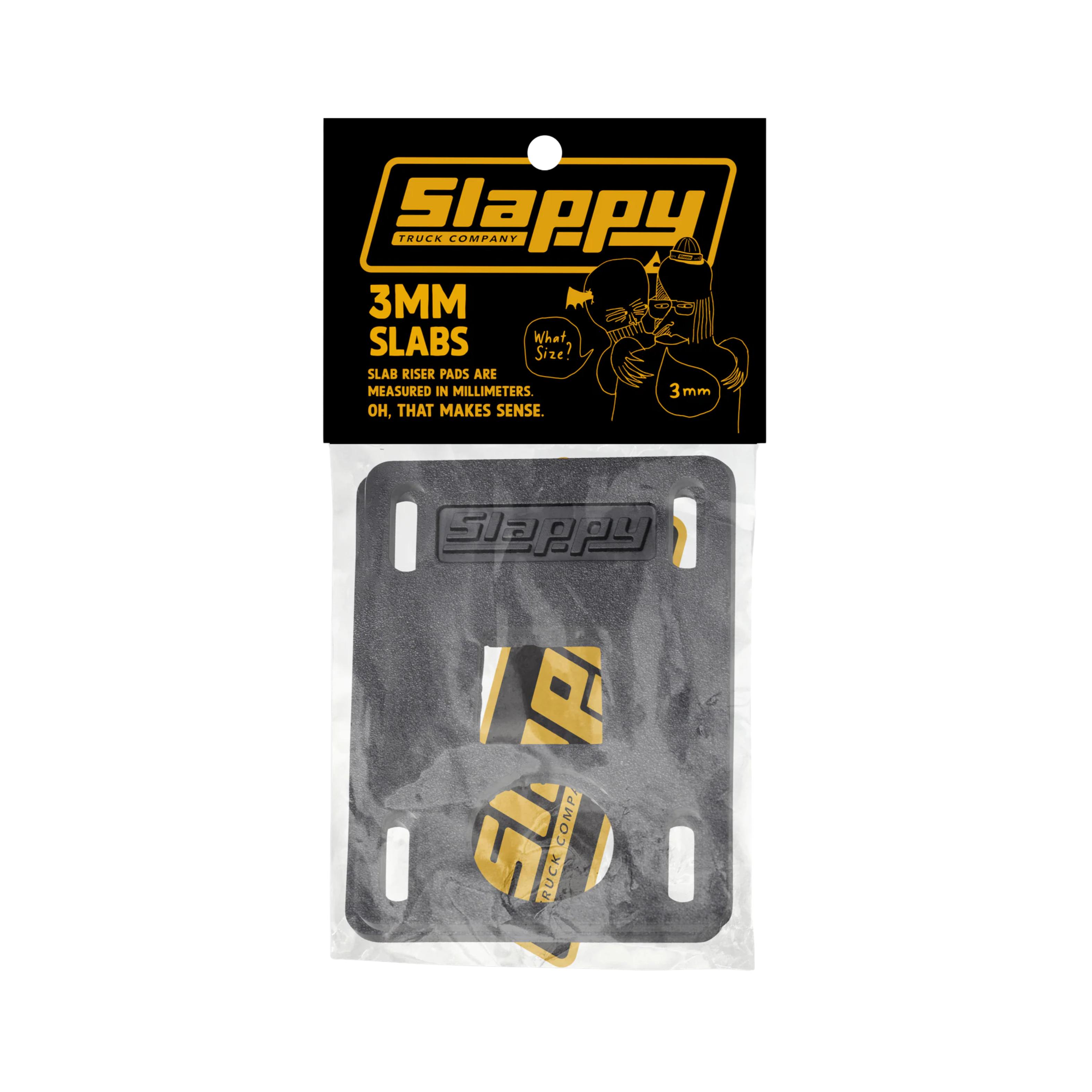 Alzas Skate Slappy Slab Riser Pads Black - 3mm (Pack 2)