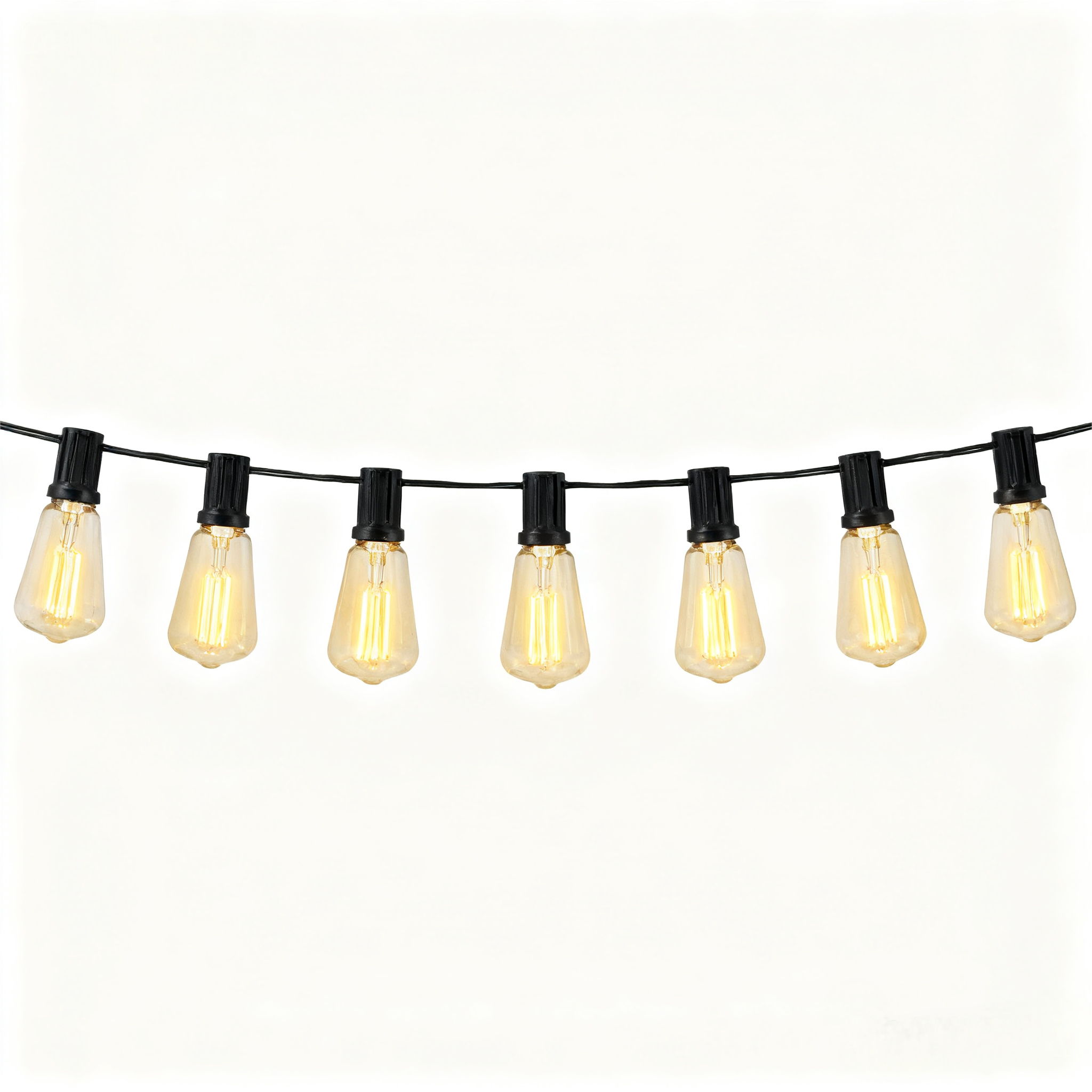 Lalumia Guirnalda de luces LED ST38 para exteriores, de plástico, impermeables, para jardín y camping