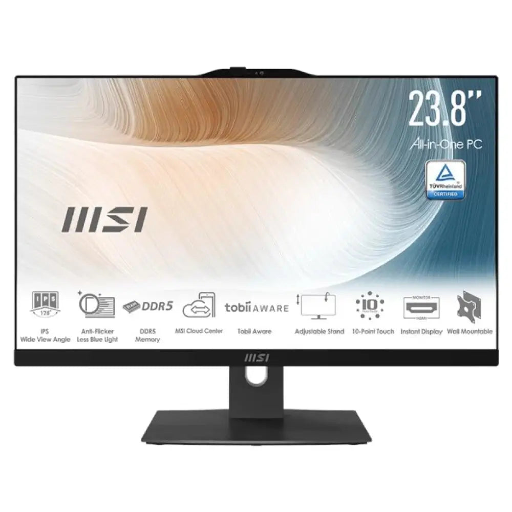 MSI - Ordenador todo en uno Modern AM242P 1M-1498ES con Intel Core i7-150U, 16 GB DDR5, SSD 512 GB PCIe Gen4 y Wi-Fi 6E