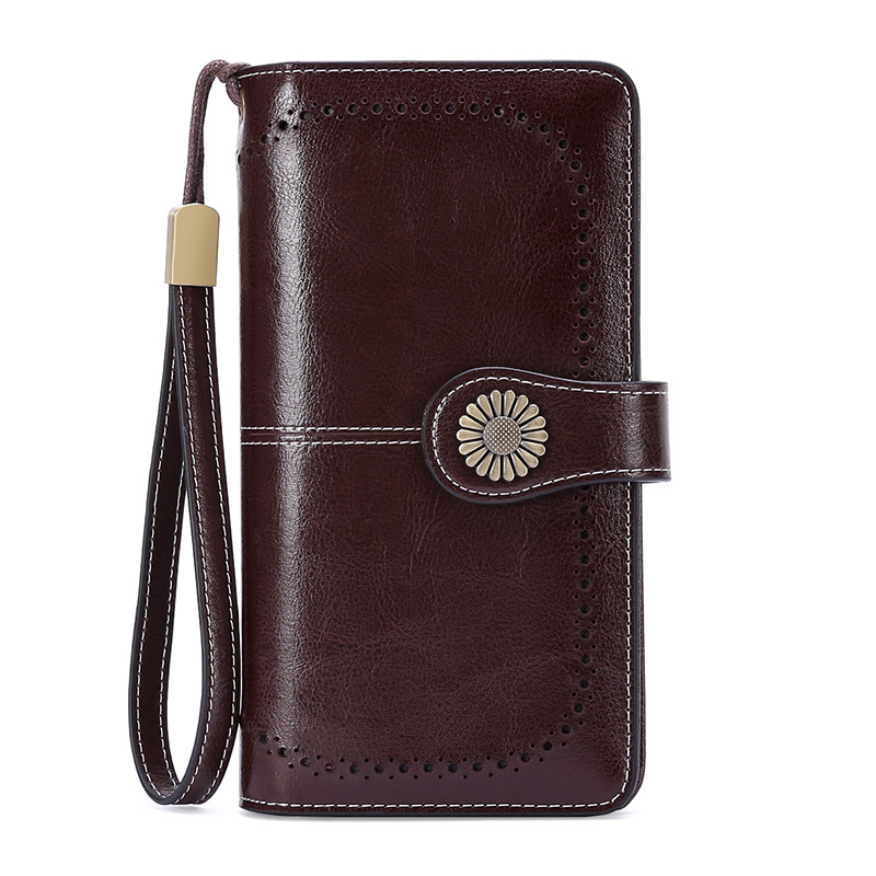 Billeteras de cuero para mujer, tarjetero de crédito con bloqueo RFID, pulsera de gran capacidad | with RFID Blocking, Large Capacity, Wristlet, with RFID Blocking, Large Capacity, Wristlet