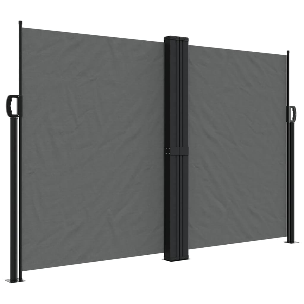 vidaXL Toldo lateral retráctil 160x1000 cm Color Negro, Crema, Azul