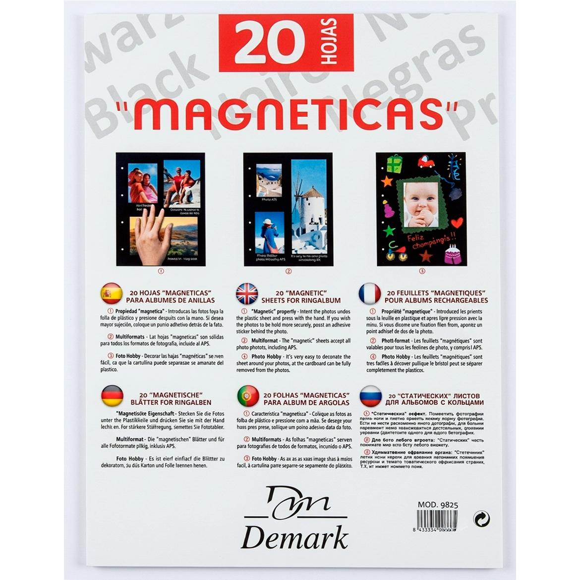 Demark (Antes Hofmann) - Hojas Magnéticas NEGRAS para álbum de Anillas - Recambios/Repuestos