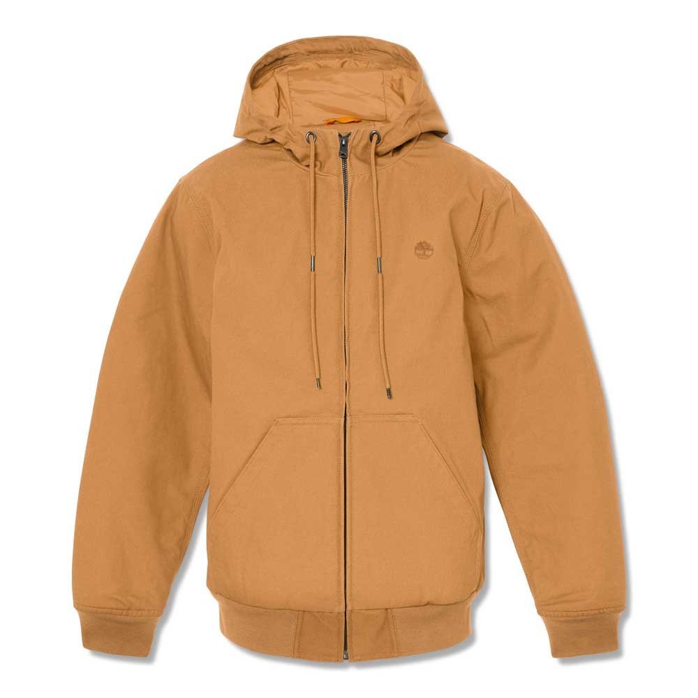 Chaqueta Bomber con Capucha Insulated Canvas, Marca Timberland, Color Tierra, Variedad de Tallas, Para Hombre