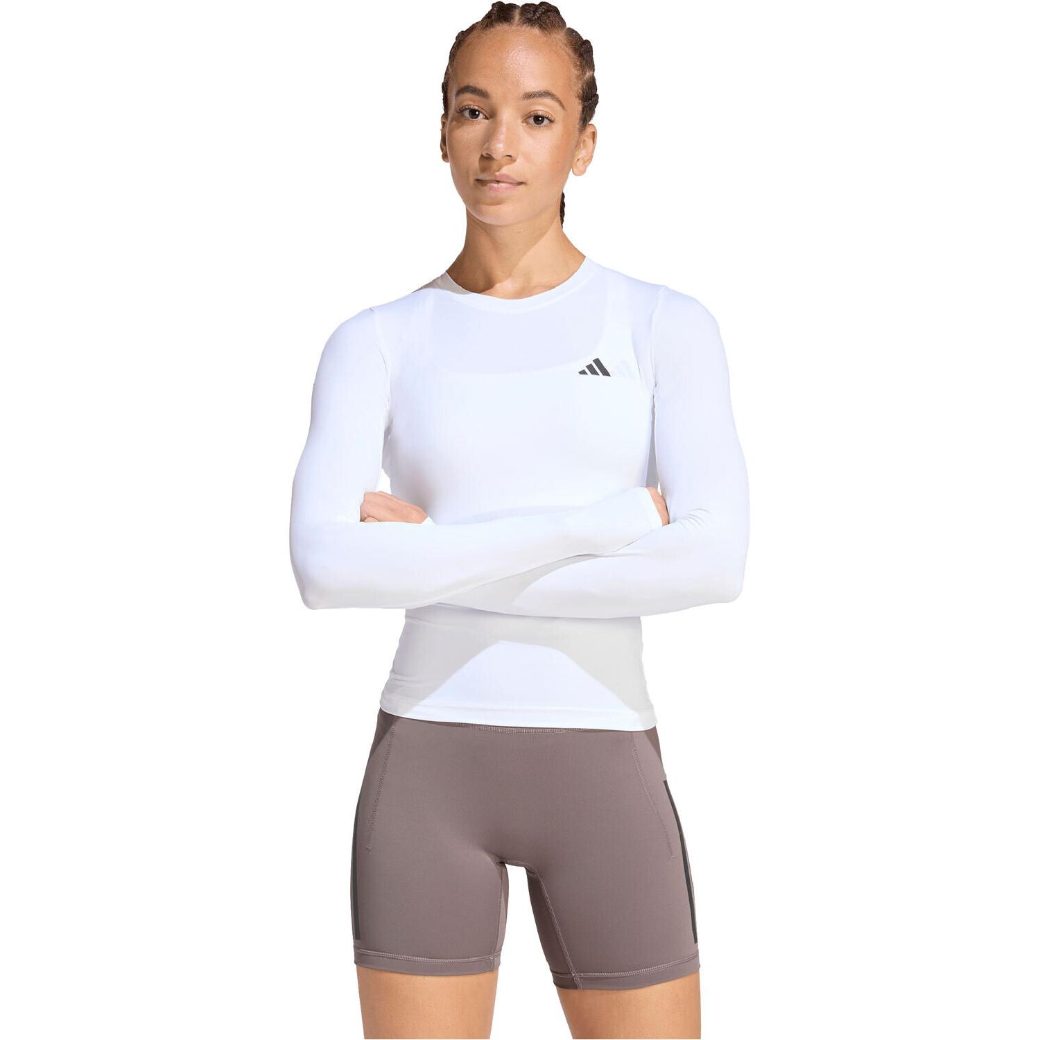 CAMISETAS FITNESS MUJER Adidas POWER ESSENTIALS CONTOUR BLANCO