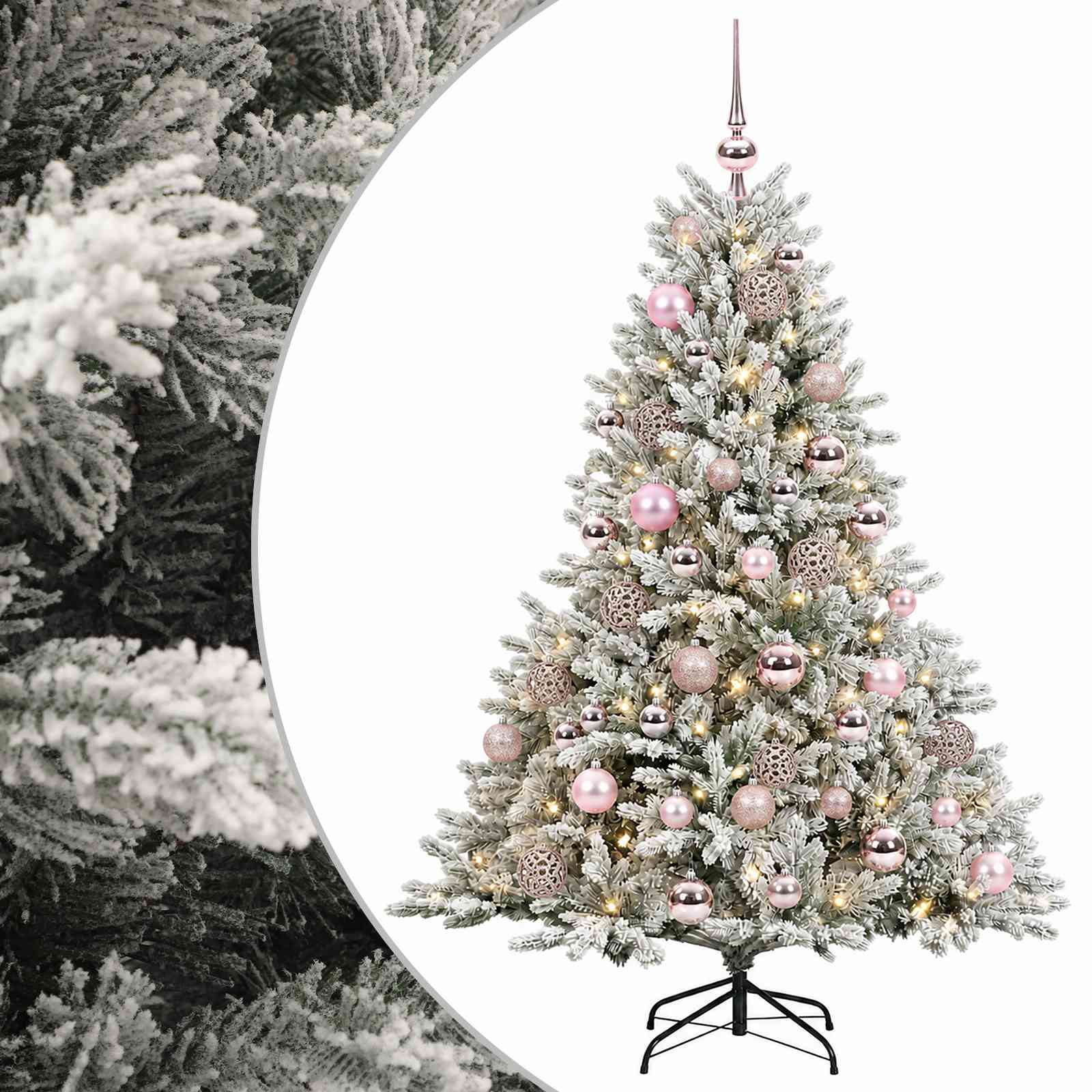vidaXL Árbol de Navidad artificial con bolas 150 cm 150 LED Multicolor