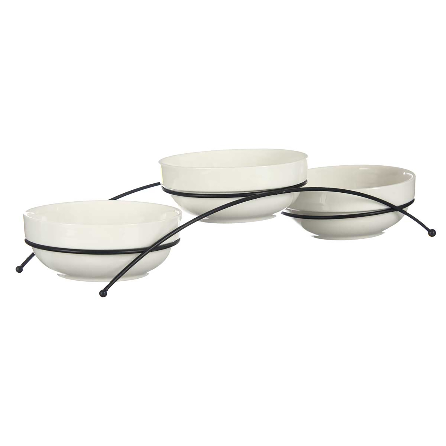 DAM.SET 3 BOLS PORCELANA BLANCA REDONDOS 350ML C SOPOR 8x38x14cm