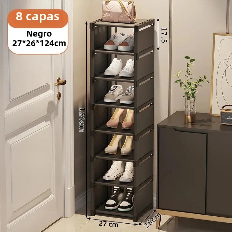 TK Organizador De Zapatos De Múltiples Capas Estante Plegable Ajustable Para Ahorrar Espacio En El Ángulo De La Pared Material Plástico