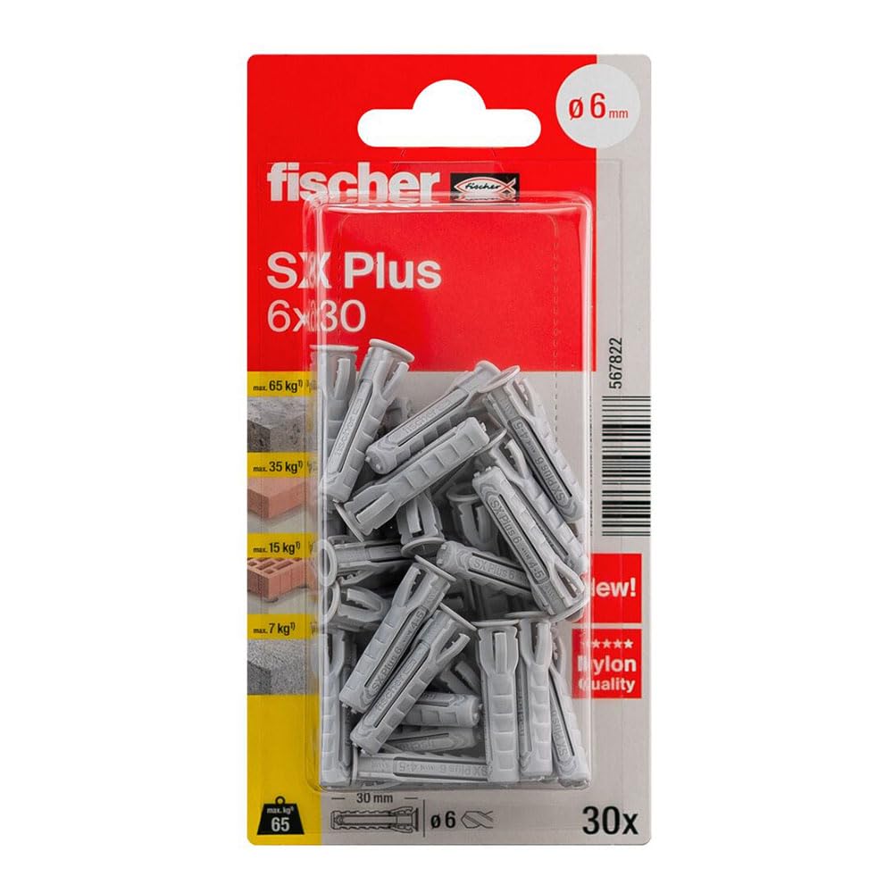 blister taco fischer sx plus ø6x30mm k nv 30 unid. 567822