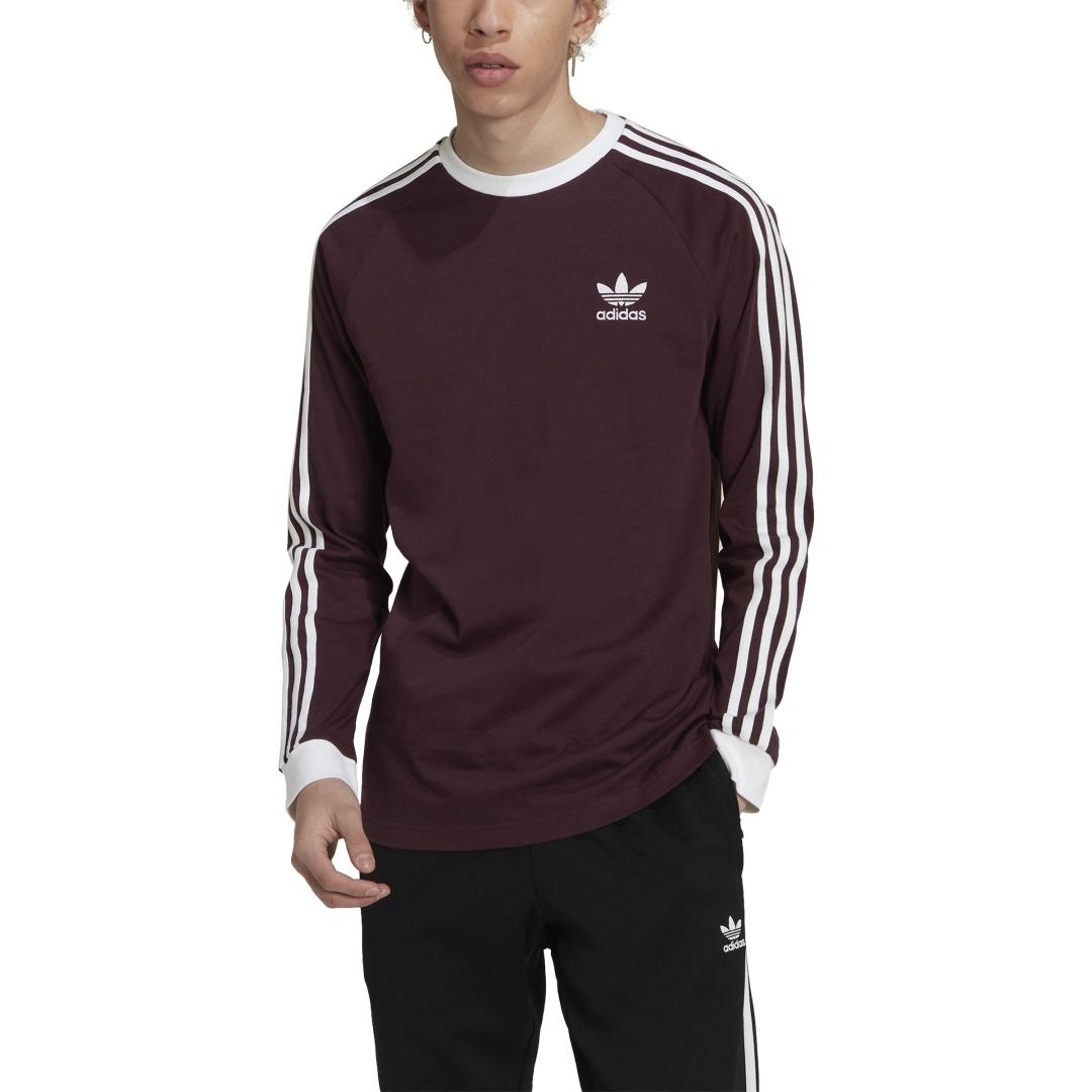 Camiseta Hombre adidas 3 Stripes Berengena