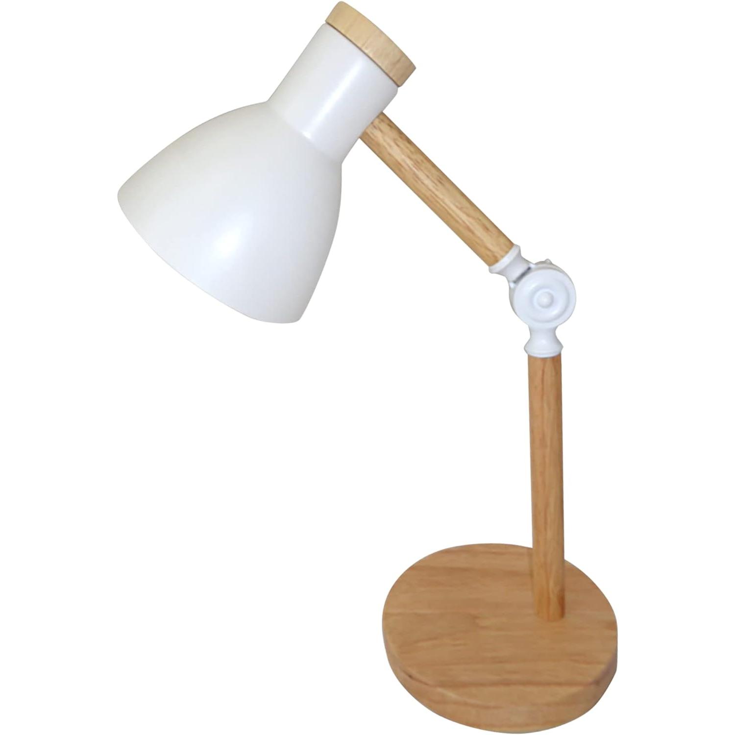BEL AIR HOME - Lámpara de Escritorio TEACHER  - Diseño Moderno y Elegante - Altura Ajustable - Madera y Metal - 47 Cm