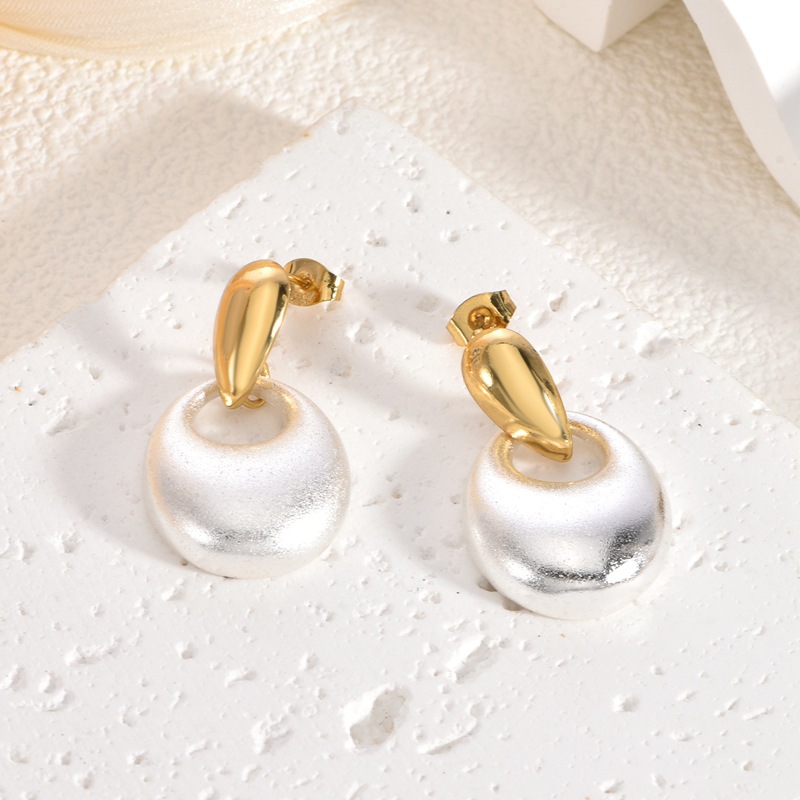 Pendientes elegantes, pendientes de botón de estilo vintage para mujer
