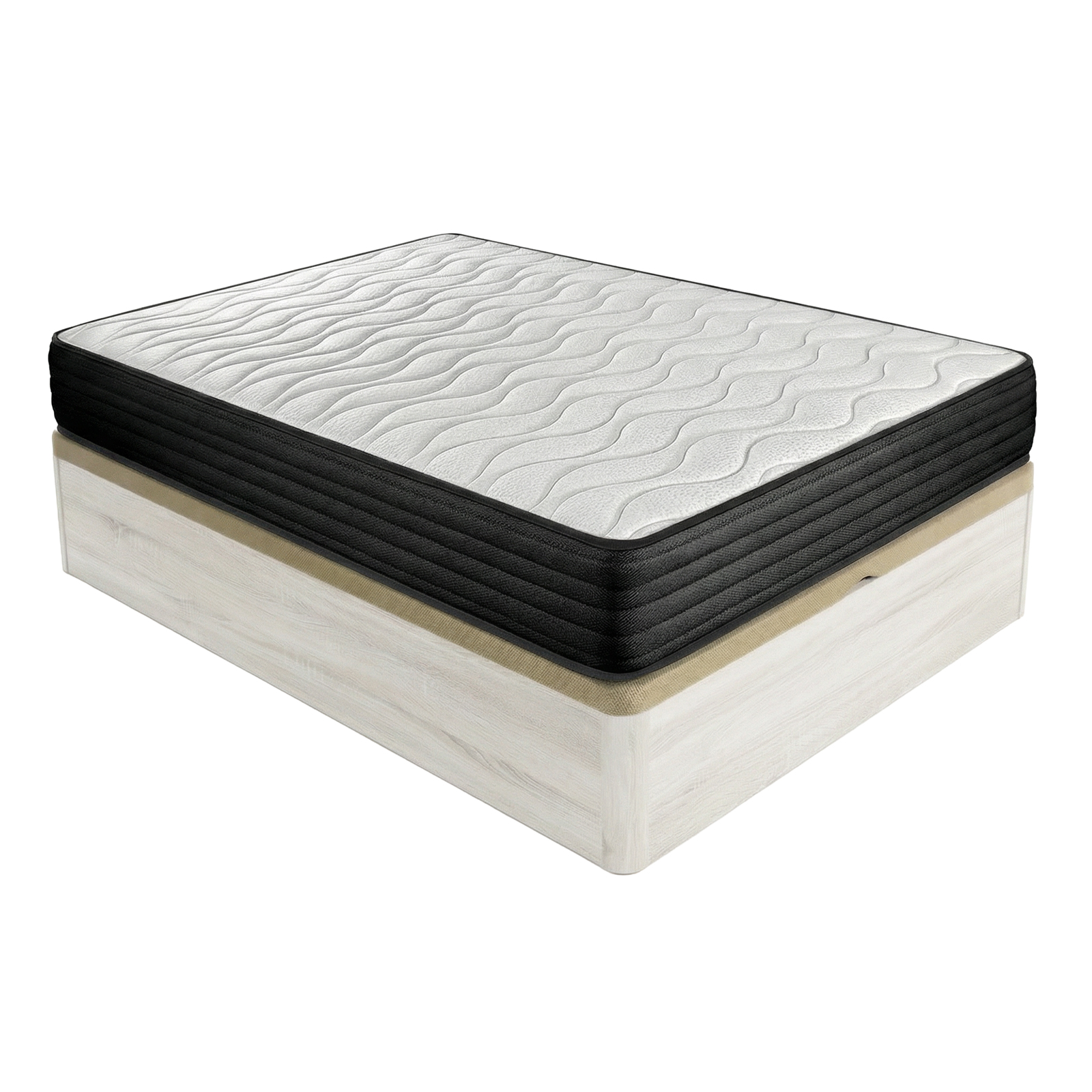 Pack Canapé Abatible de Madera + Colchón Viscoelástico Juno - Alta calidad - Altura colchón 20 cm (+-2cm) - [Envío y Montaje Incluido] - Somnia Descanso
