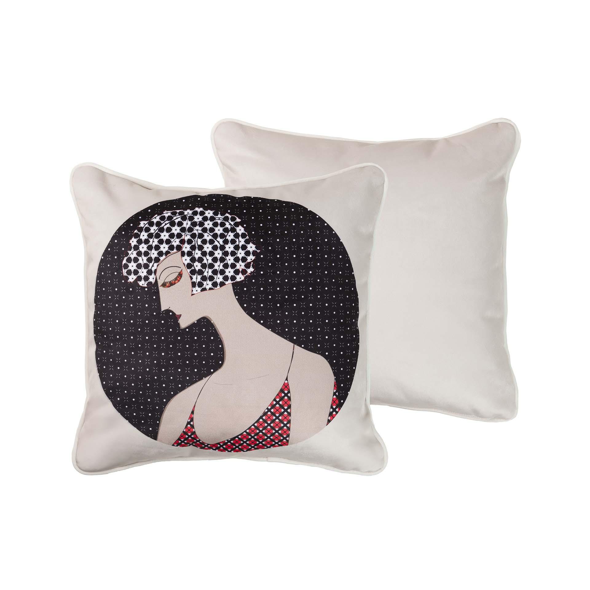 Cojin velvet señora 45x13x45 cm , El mejor complemento para tu hogar.
