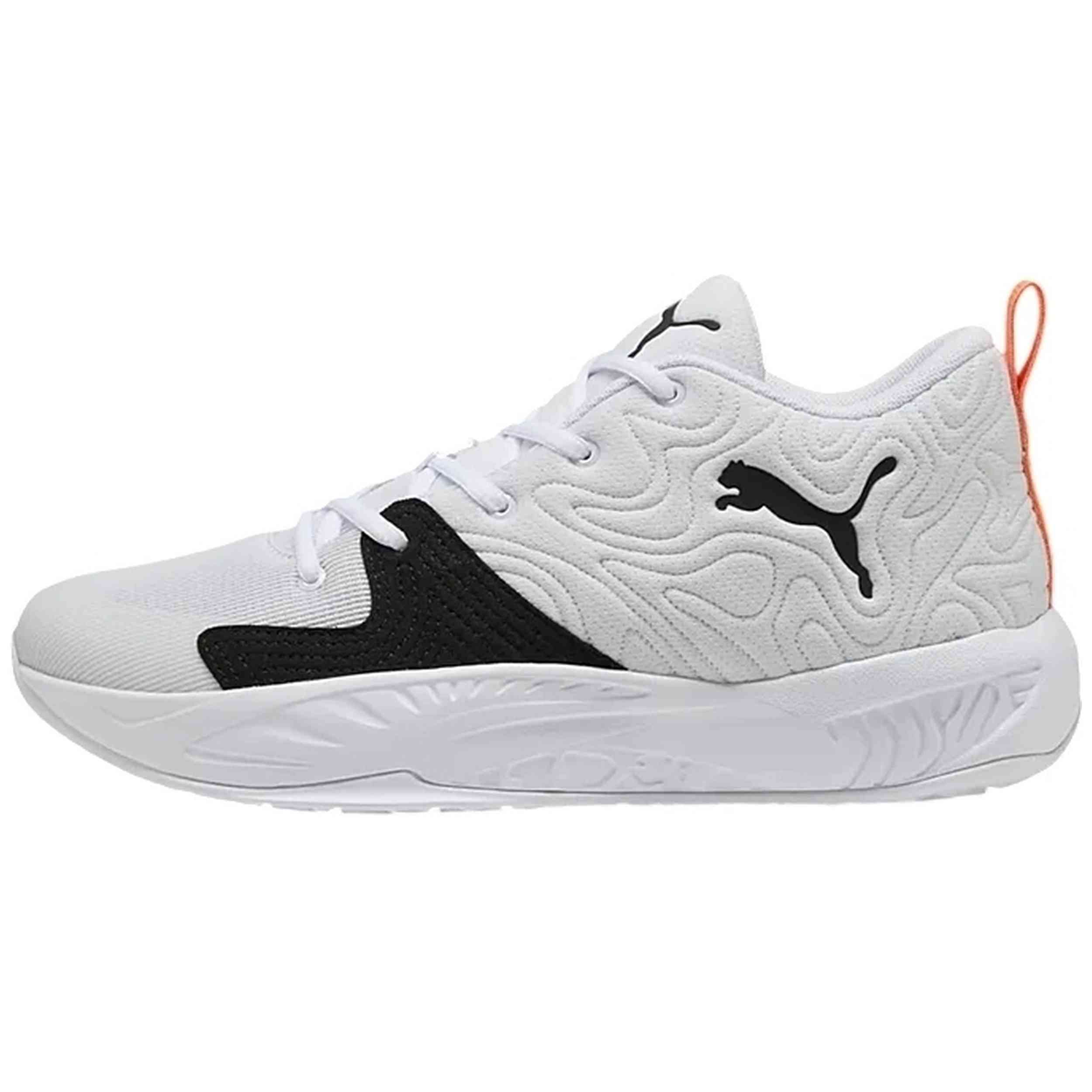 Zapatillas De Baloncesto Puma modelo Court Pro 3 Mid "PUMA White-PUMA Black-Melon Glow" para hombre y mujer en color Blanco