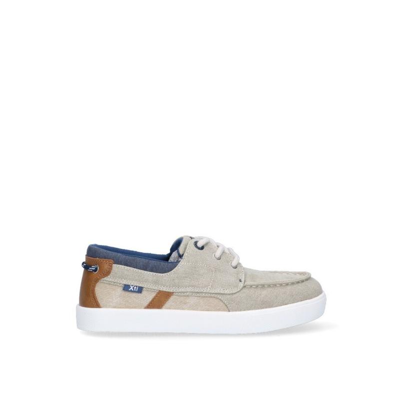 Nautico Kiova Mocasin Xti Kids - Niño - Suela Plana - Modelo 150425 - Color Taupe