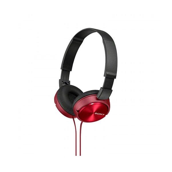 Sony - Auriculares onear con cable MDR-ZX310, diseño plegable y ligero de 125 g, diaphragmas de 30 mm para sonido equilibrado, color rojo