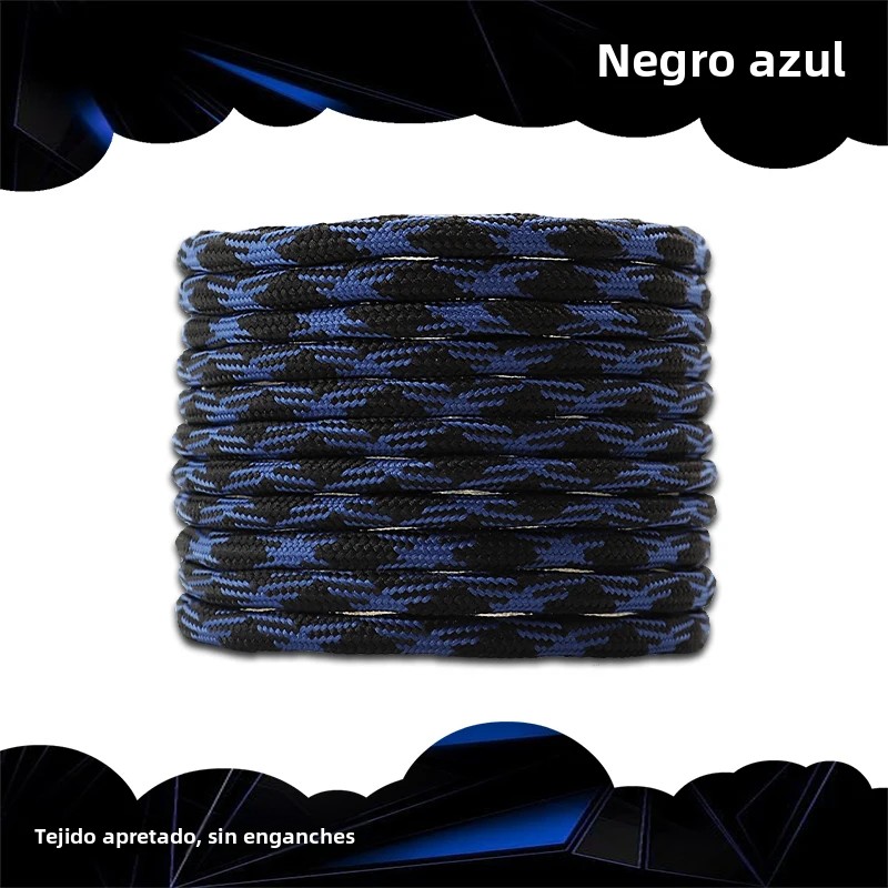 TK Cordones Redondos Para Botas De Trabajo Y Senderismo Duros Y Duraderos Cordones De Poliéster Para Zapatos De Montaña Antideslizantes Y Resistentes