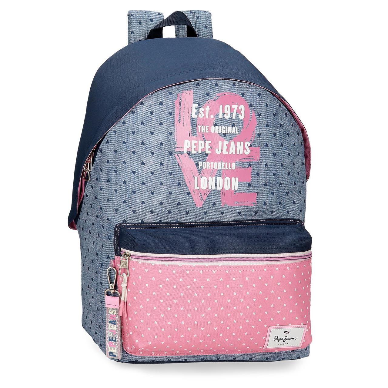 Pepe Jeans Mochila Escolar Poliéster Noni Denim Multicolor