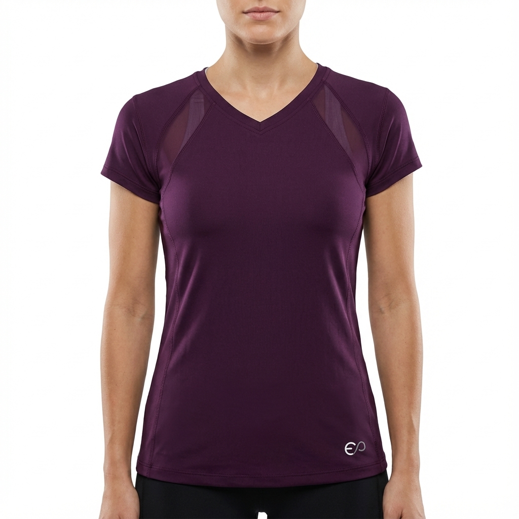 Elplayer Maglia GLEER Donna Allenamento Scollo a V - Slim Fit - Traspirante