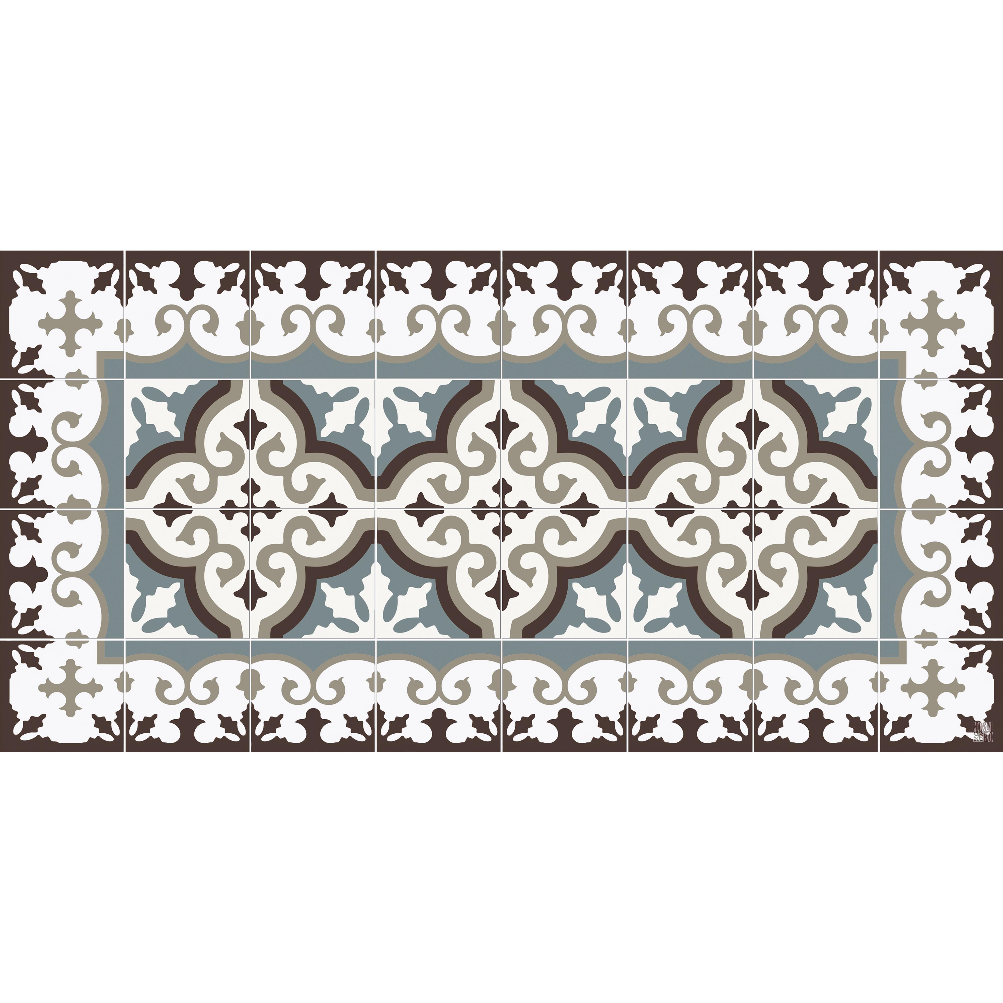 VINILIKO, Alfombra de vinilo  Flocons aigue-marine 50x100 cm