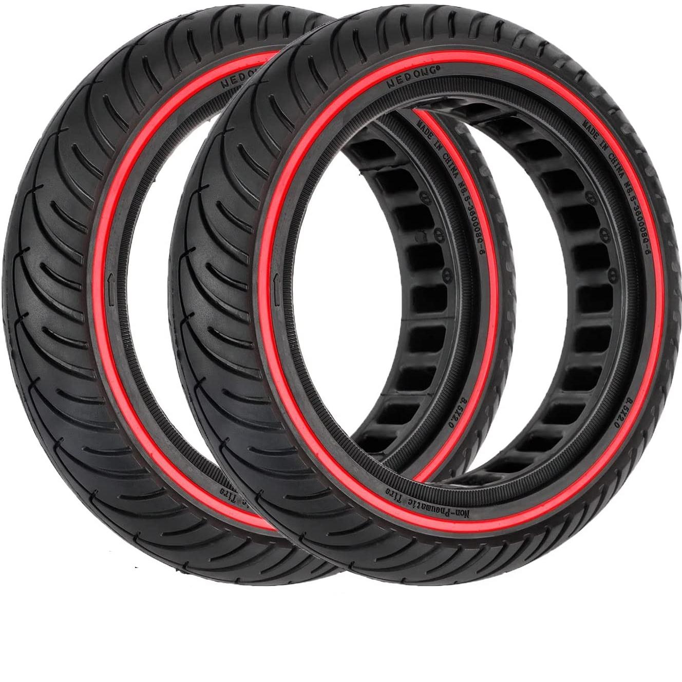 Rueda Maciza para Patinete Electrico 8.5 Pulgadas, Neumático sólido de 8.5*2.0 para Patinete Electrico Rueda , Rueda de Repuesto Antipinchazo, Neumáticos de Reemplazo delantero/trasero Compatible con Xia-omi M365 y PRO, Du -cati, Le-xgo, Vi-vobi