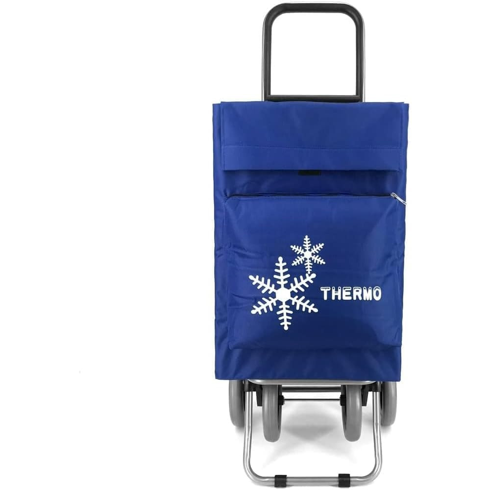 Foldable Shopping Cart with Thermal Bag, Coshano 44L Capacity, 4 Wheels for Easy Transport, Heavy Duty Alloy Steel, Ergonomic Handle for Comfort, Ideal for Grocery Shopping and Reducing Plastic Use.