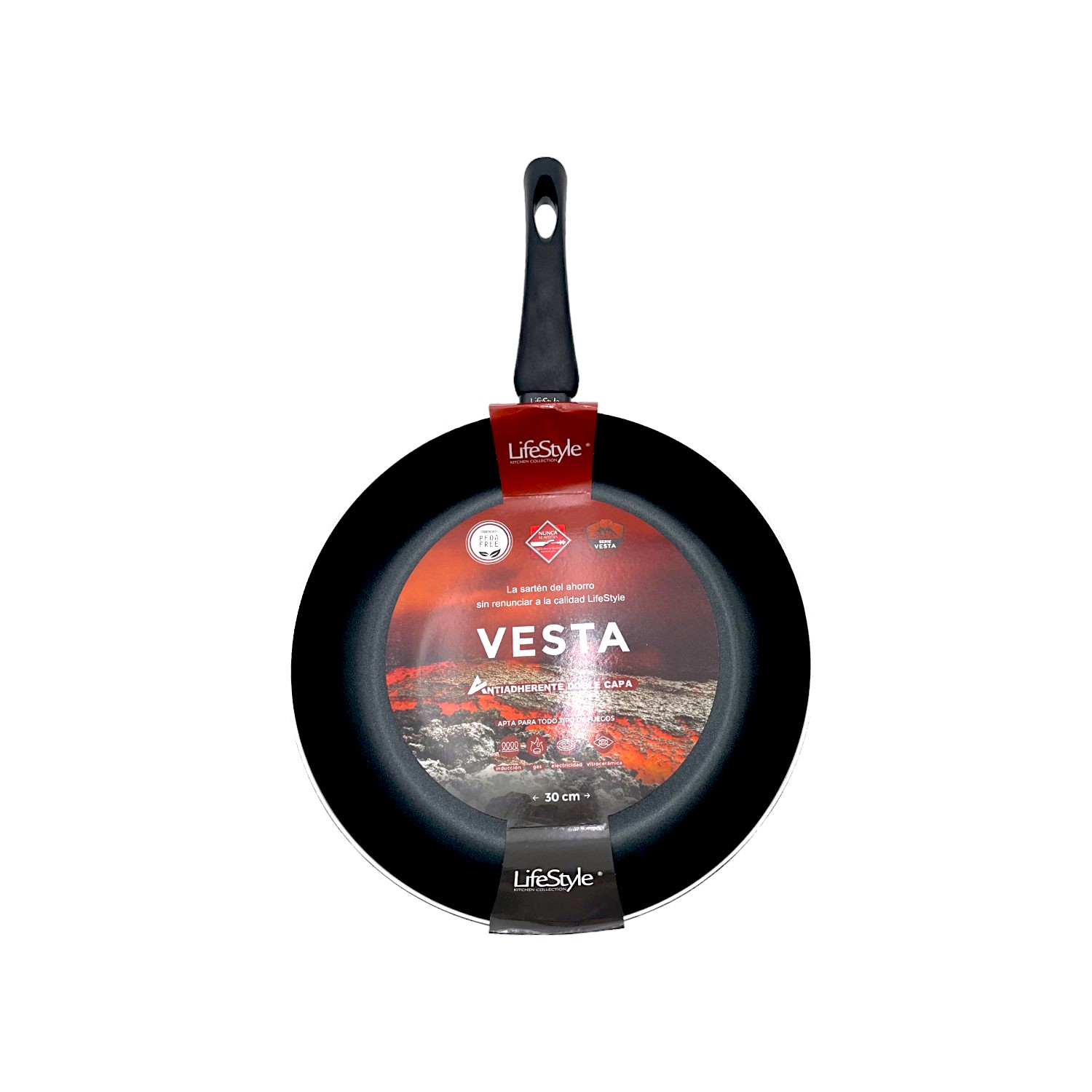 Start Electric | Sartén Antiadherente de Aluminio Vesta - Alta Resistencia, Compatible con Inducción y Todo Tipo de Quemadores, Libre de PFOA, 3 mm de Grosor | Marca Lifestyle