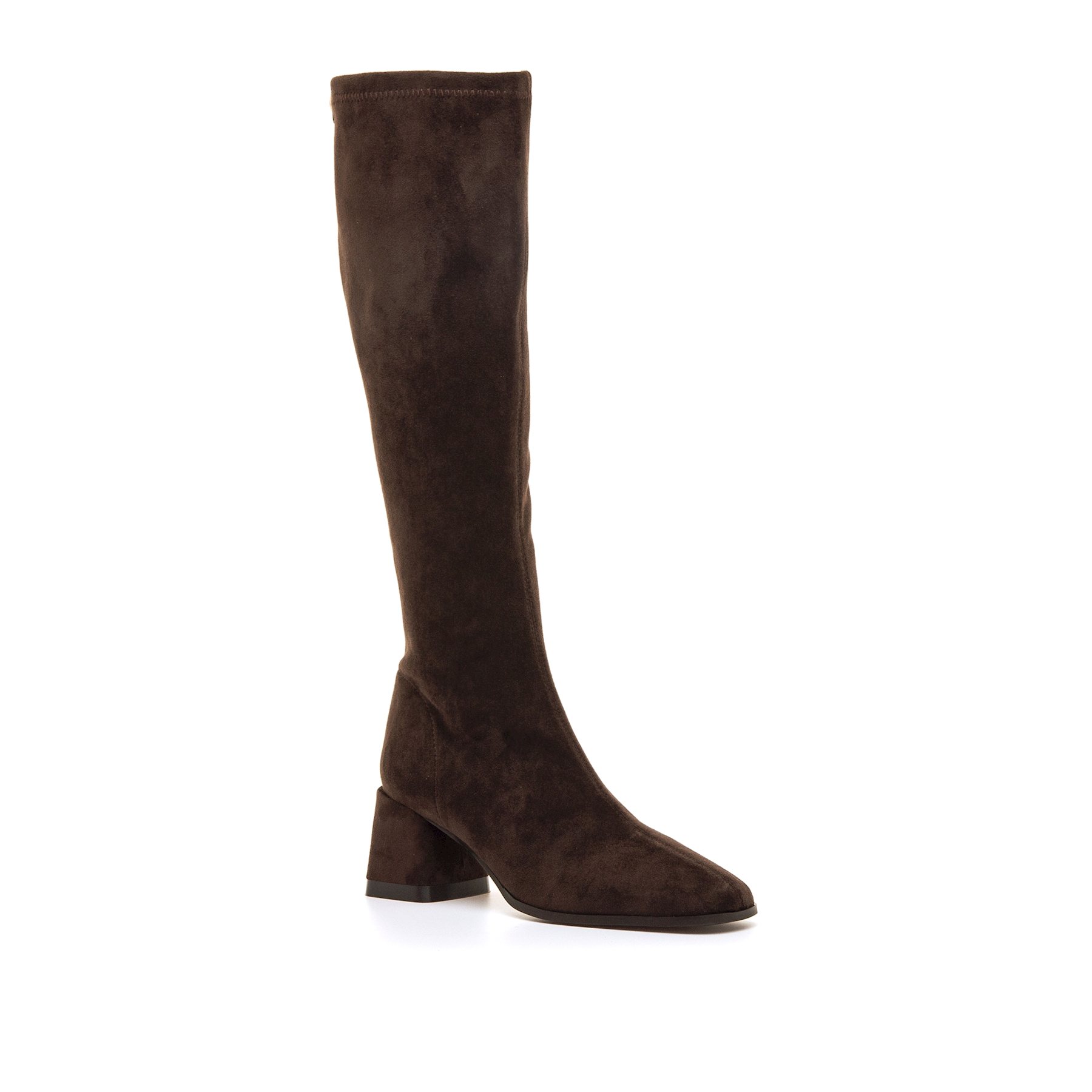MARIAMARE botas de tacón mujer palena marron con cierre cremallera y tipo de puntera cuadrada