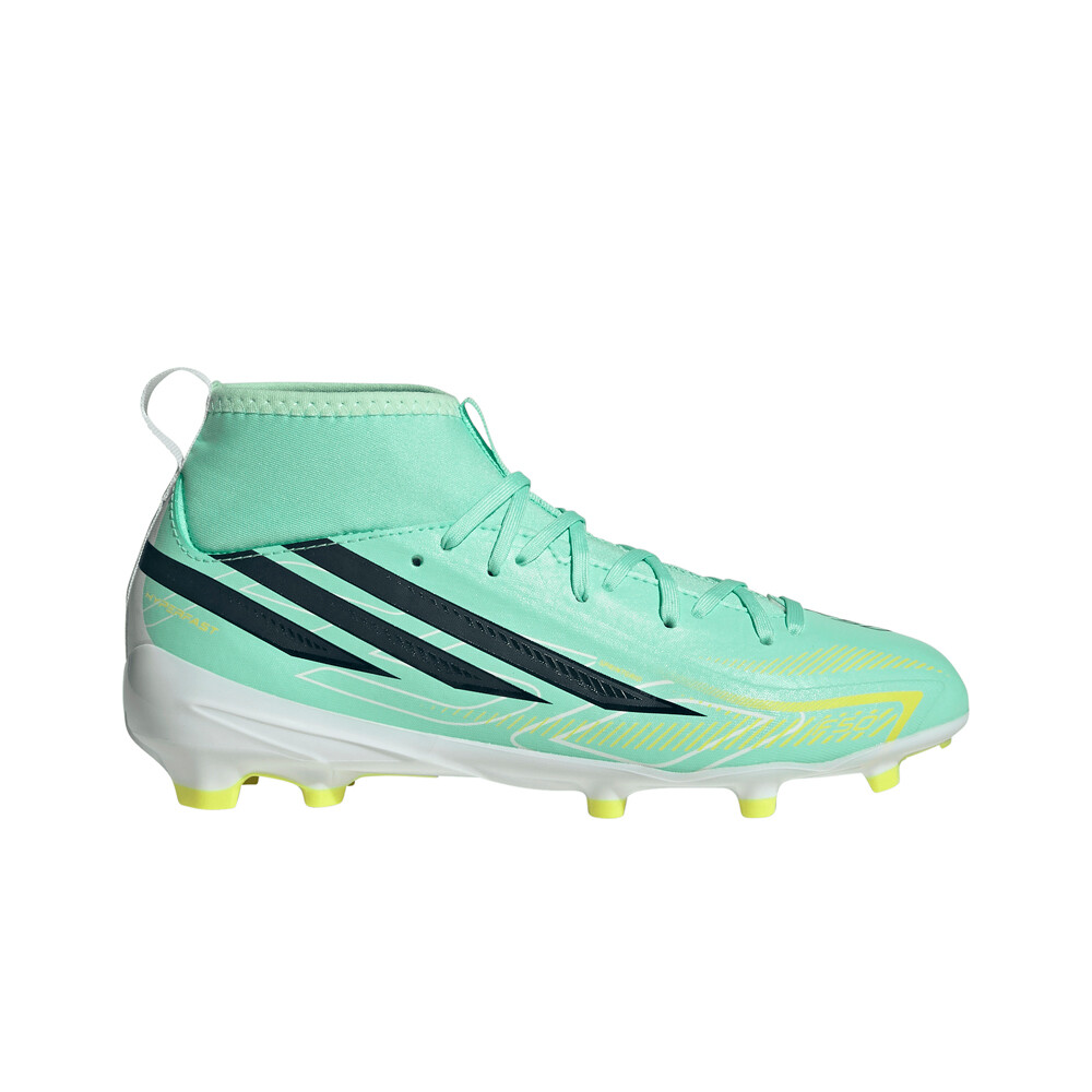 BOTAS FÚTBOL NIÑO Adidas F50 LEAGUE SOCK FG JR VEAMNE VERDE