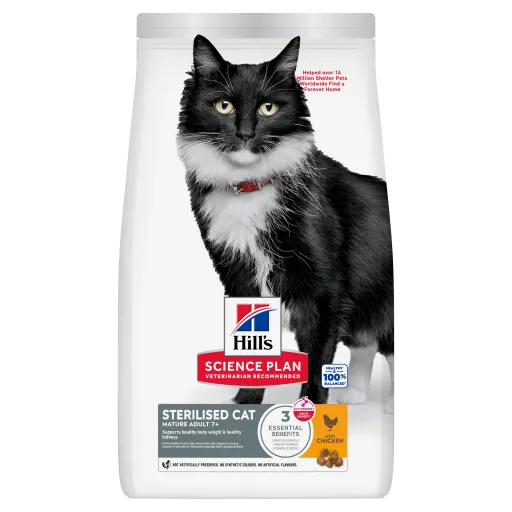 Hill's Pienso Science Plan Mature Adult +7 de Pollo para Gatos Mayores Esterilizados - 1.5 Kg
